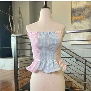 NWT Petersyn Marianna Smocked Tube Top In Tutti. MSRP $120 Women's Size Small‎